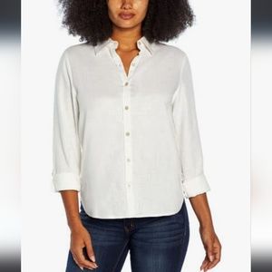 Orvis Ladies Long Sleeve Linen Blend Top
